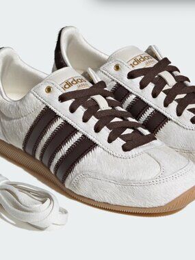 Adidas Japan Low Profile Sneakers Size 7.5 Leather White Pony Hair NEW